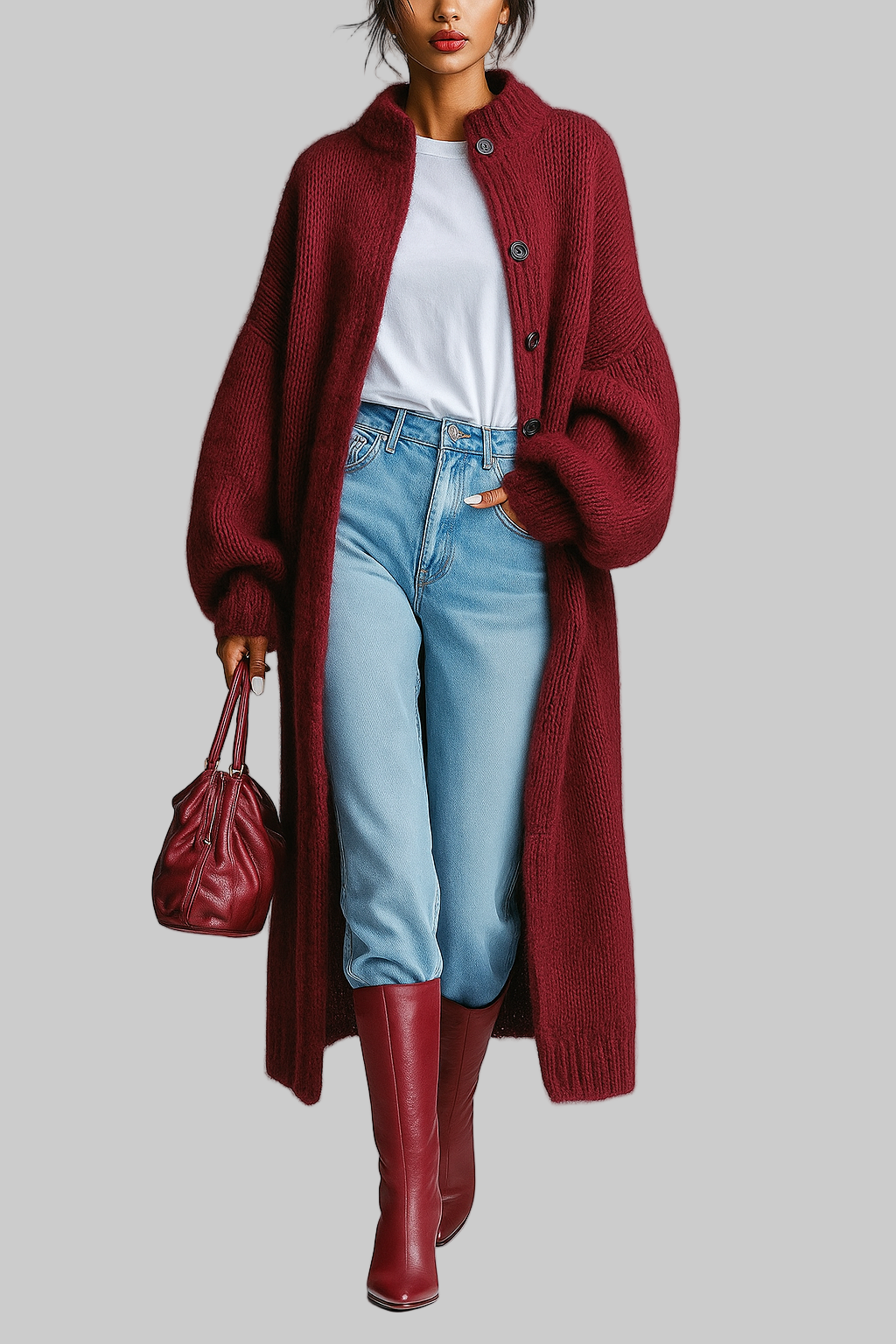 Aveline™ | Ζεστή Πλεκτή Μακριά Ζακέτα