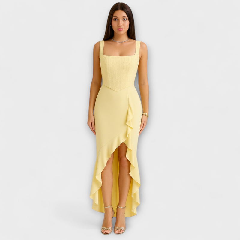 Bella - Σατέν φόρεμα με κορσέ