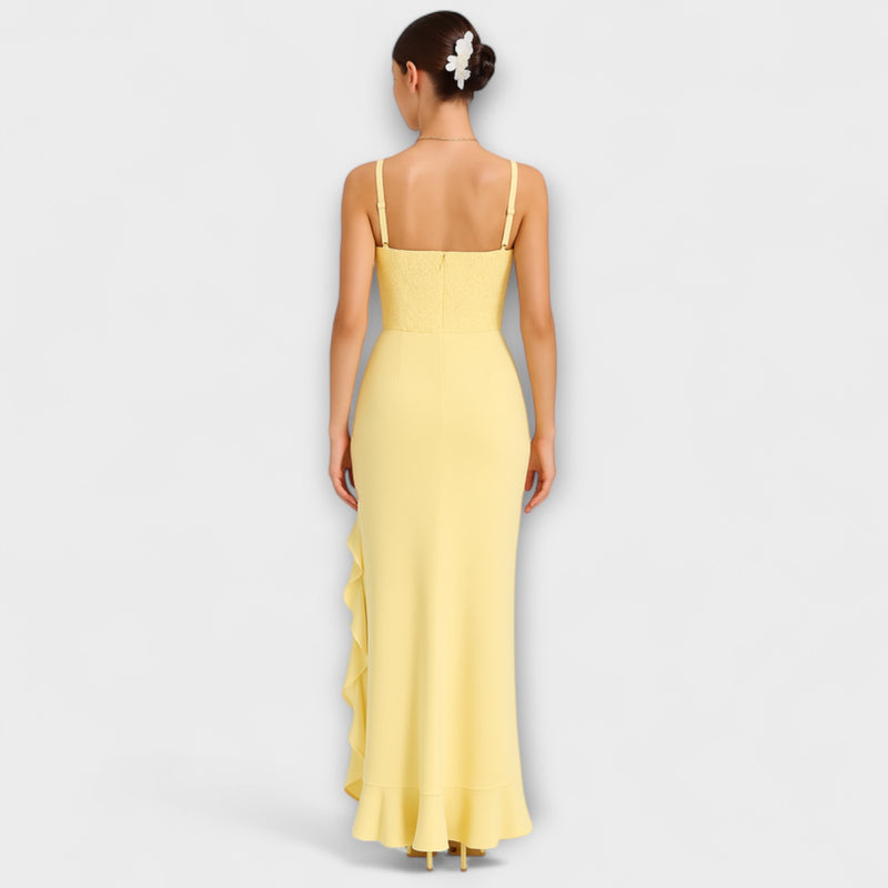 Bella - Σατέν φόρεμα με κορσέ