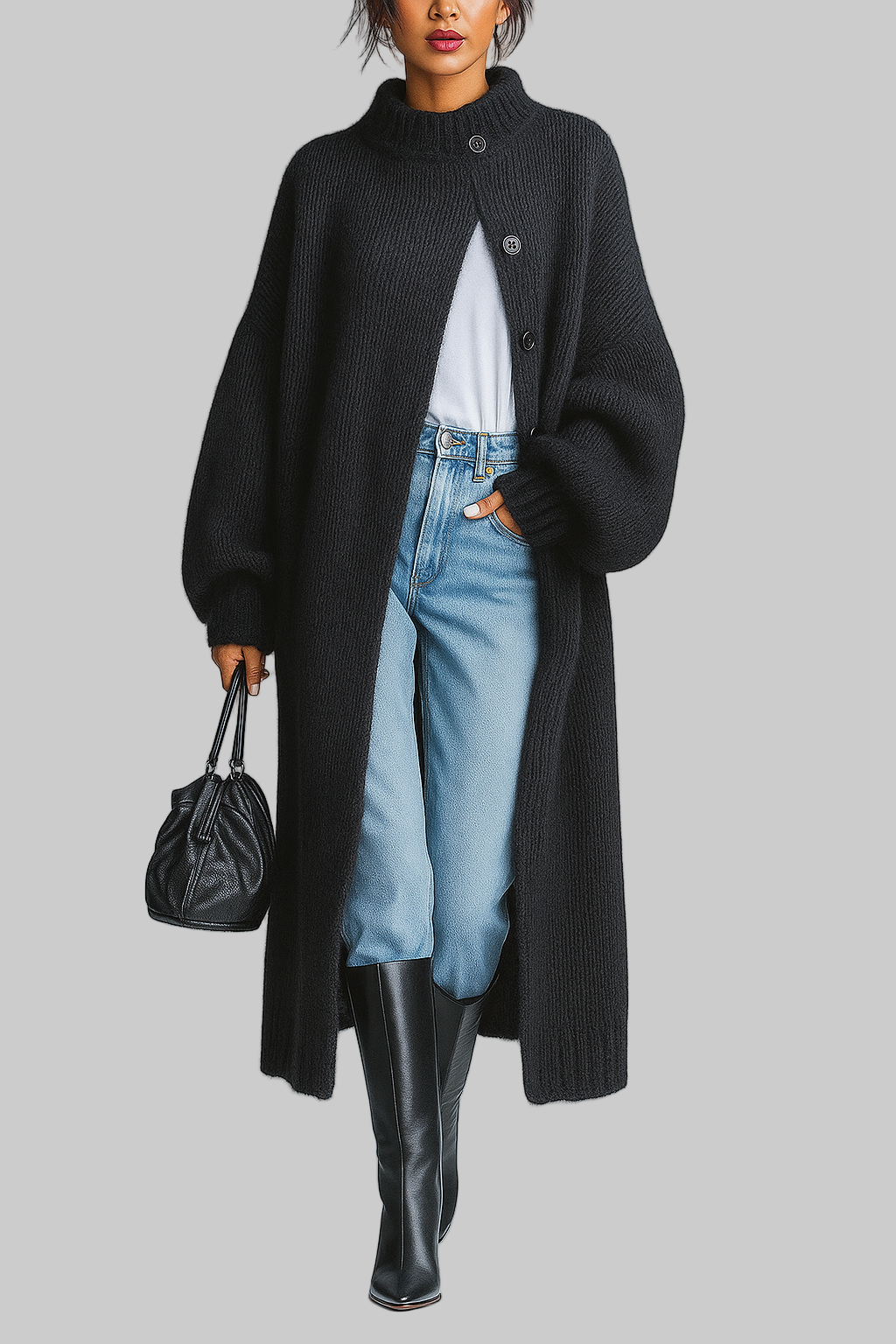 Aveline™ | Ζεστή Πλεκτή Μακριά Ζακέτα