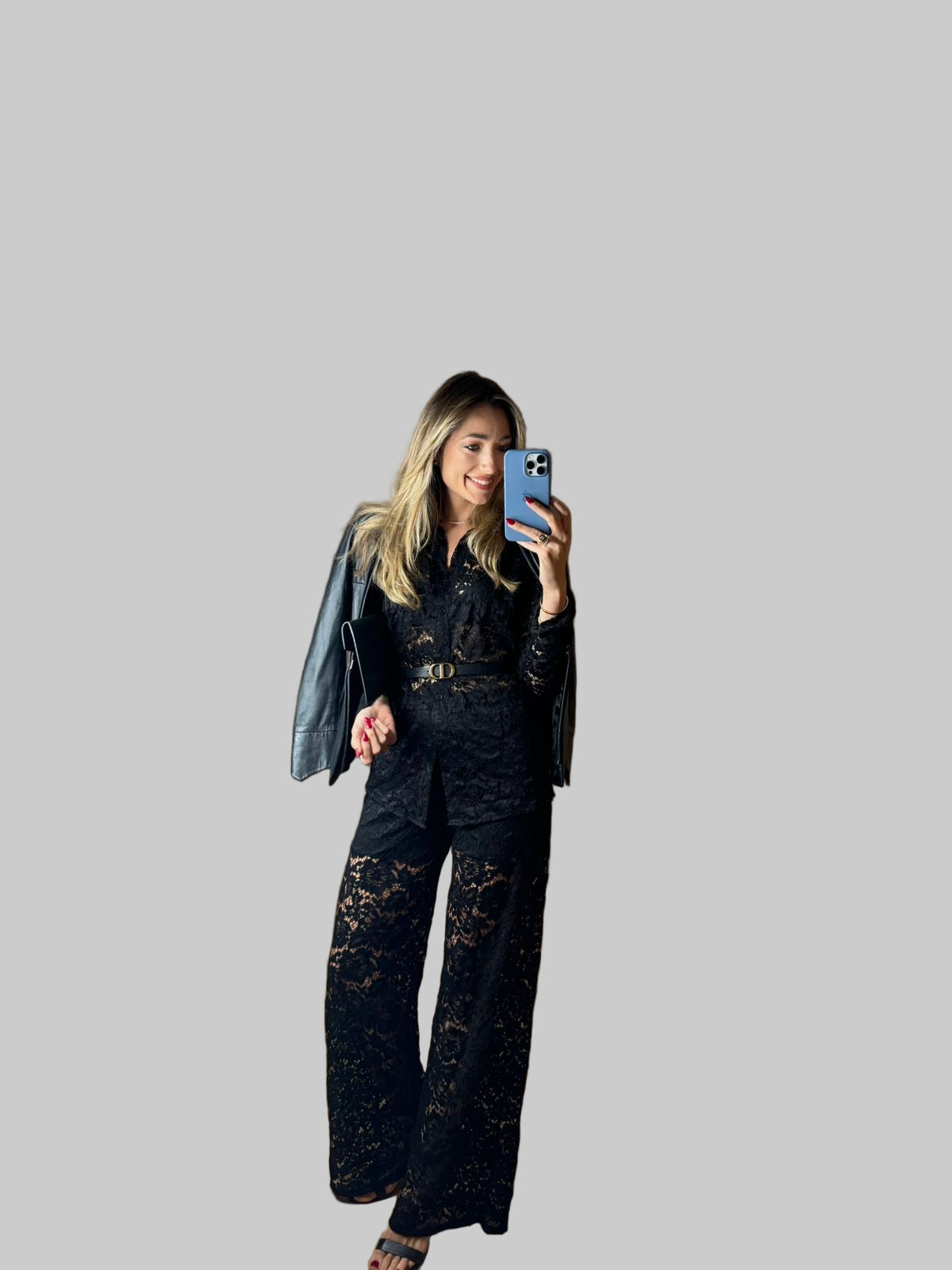 Σετ Δαντέλα Πουκάμισο και Παντελόνι