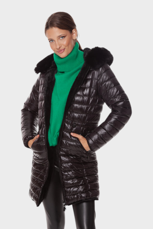 Bernadette | Μπουφάν διπλής όψεως με γούνα