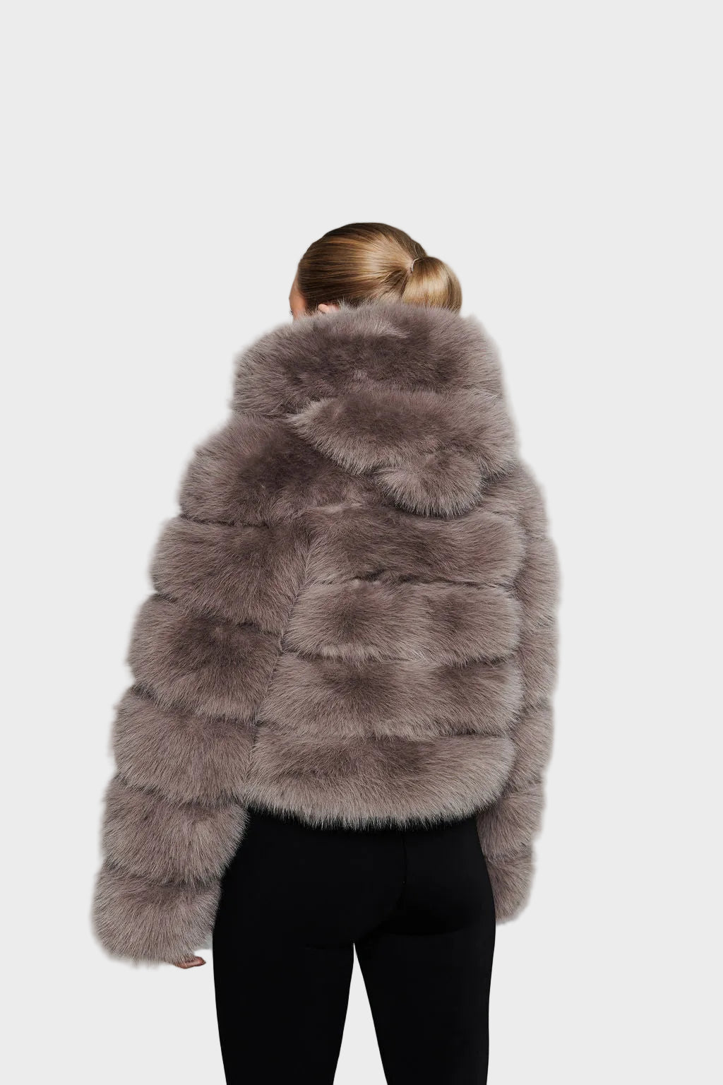 Lumina | ΤΖΑΚΕΤ ΑΠΟ ΤΕΧΝΗΤΗ ΓΟΥΝΑ ΜΕ ΚΟΥΚΟΥΛΑ - ΚΑΦΕ ΤΗΣ ΣΤΑΧΤΗΣ (ASH BROWN)