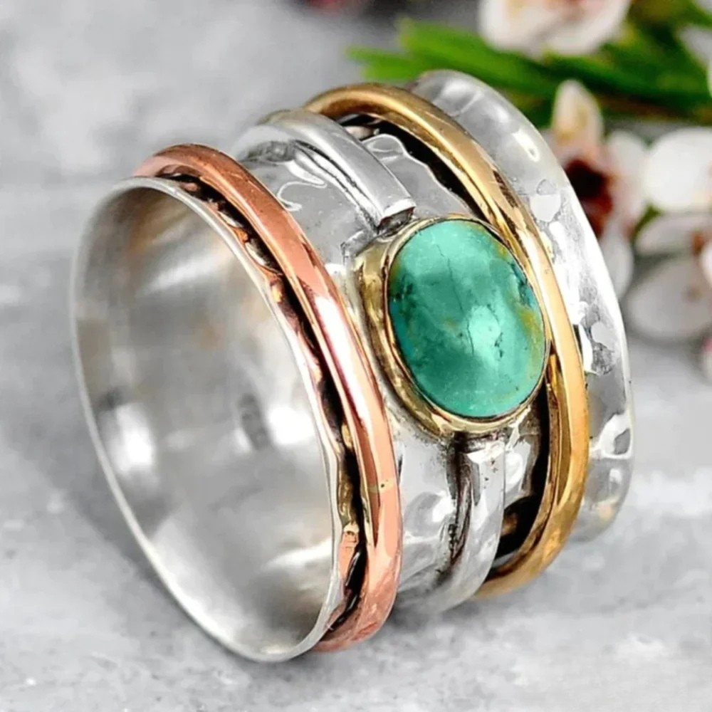 Vintage Δαχτυλίδι από Χρυσό και Ασημί