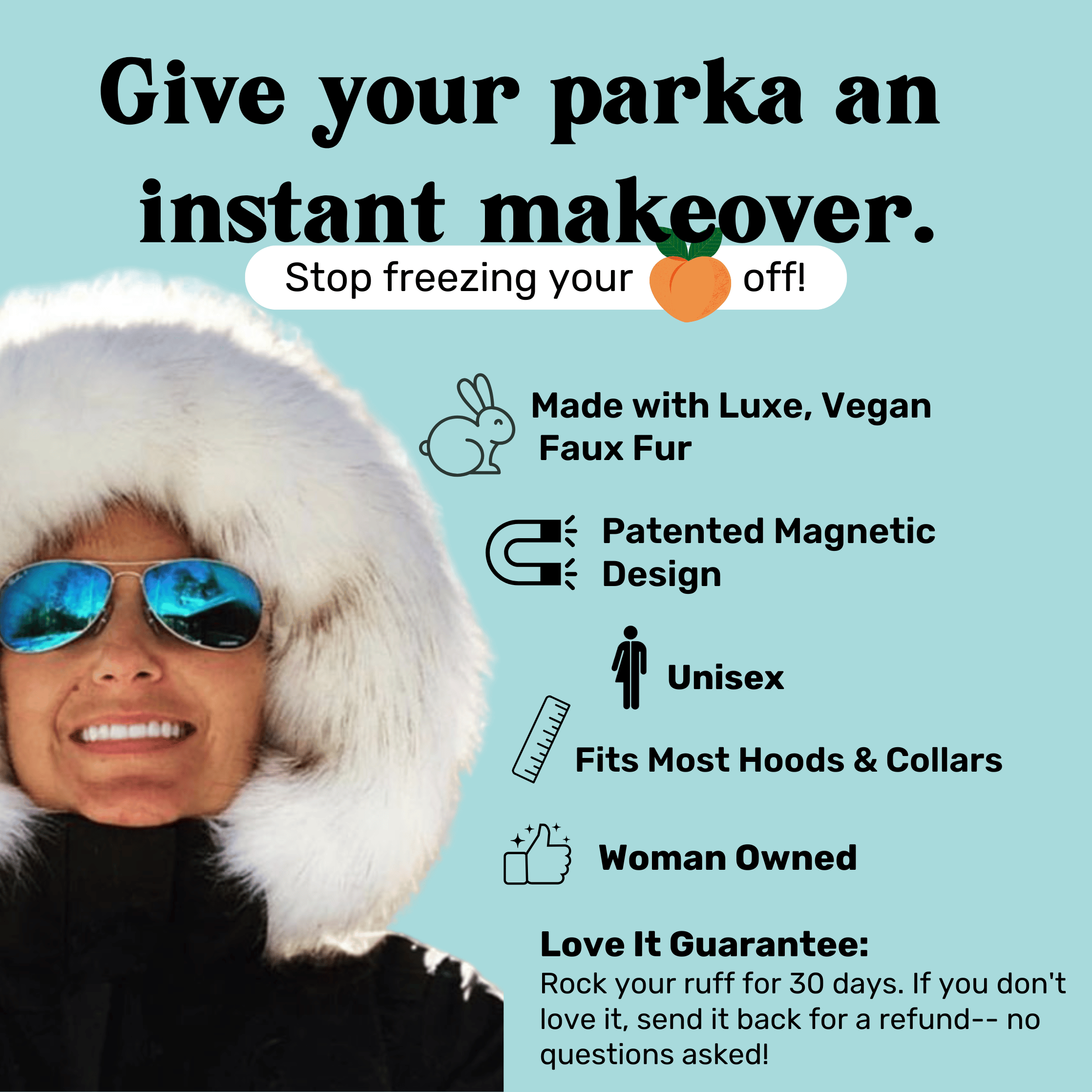 April | Προστατευτικό Λαιμού από Τεχνητή Γούνα Αρκτικής Αλεπούς - Λευκό