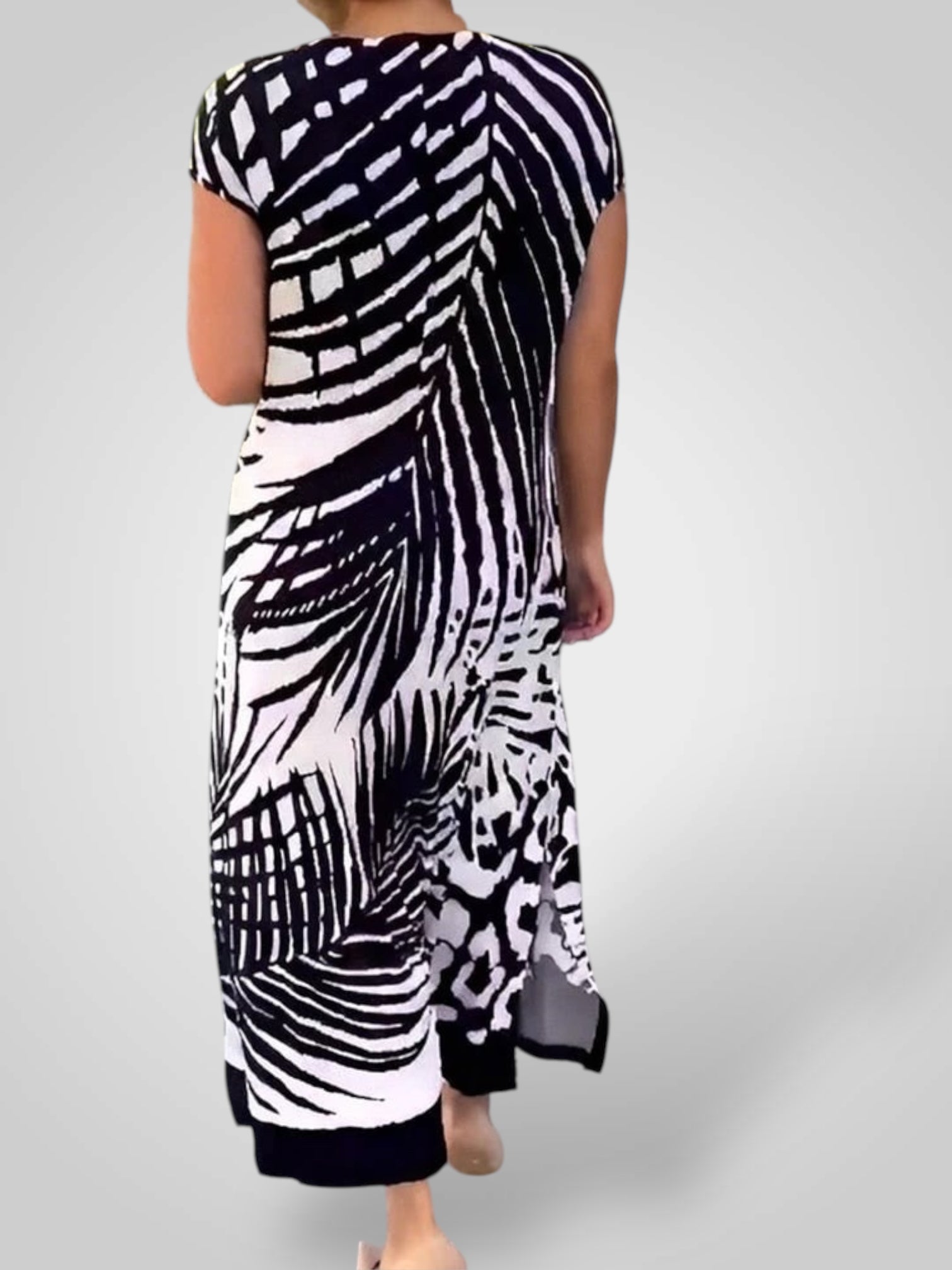 Ρόδα | Καθημερινό Printed Κοντό Μανίκι Φόρεμα