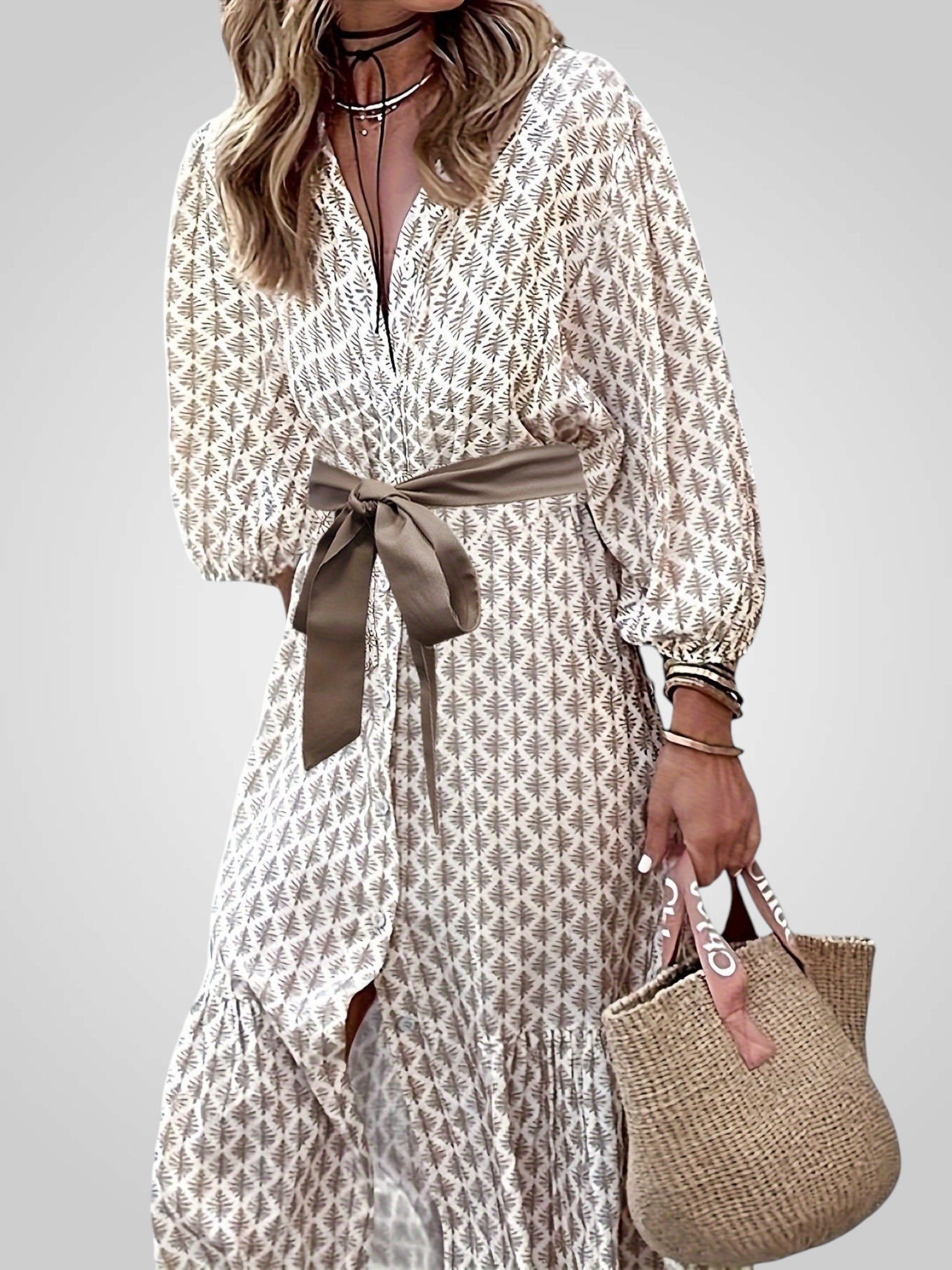 Νταϊάνα | Κομψό Φόρεμα με Κουμπιά και Ζώνη