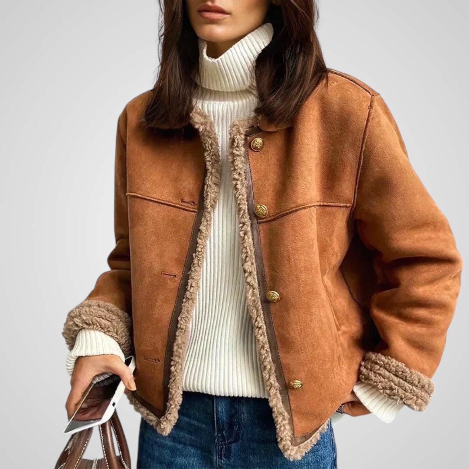 Ίμερ | Κουμπωτό Shearling Μπουφάν