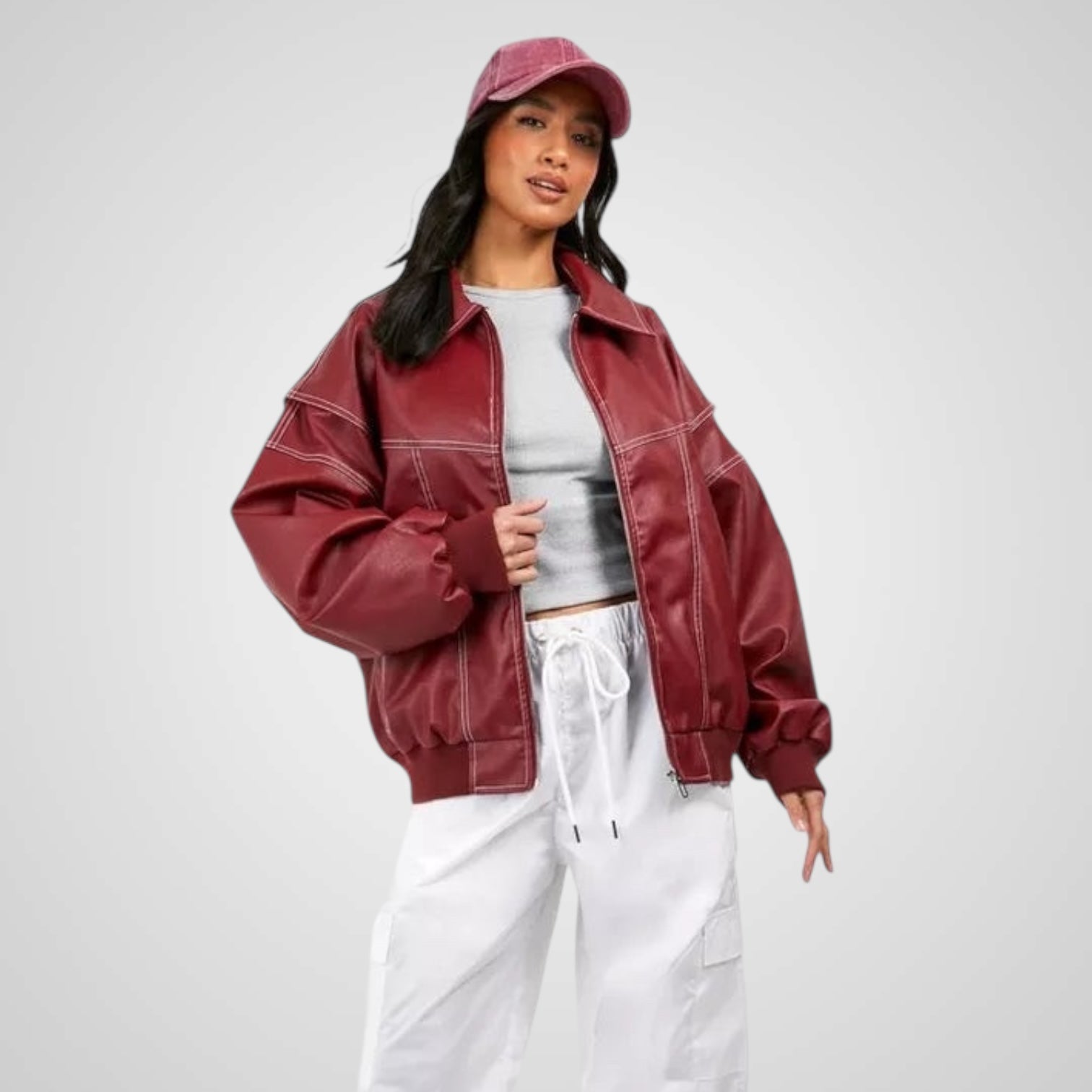 Σαμπρίνα | Φαρδύ Δέρμα Μπουφάν 