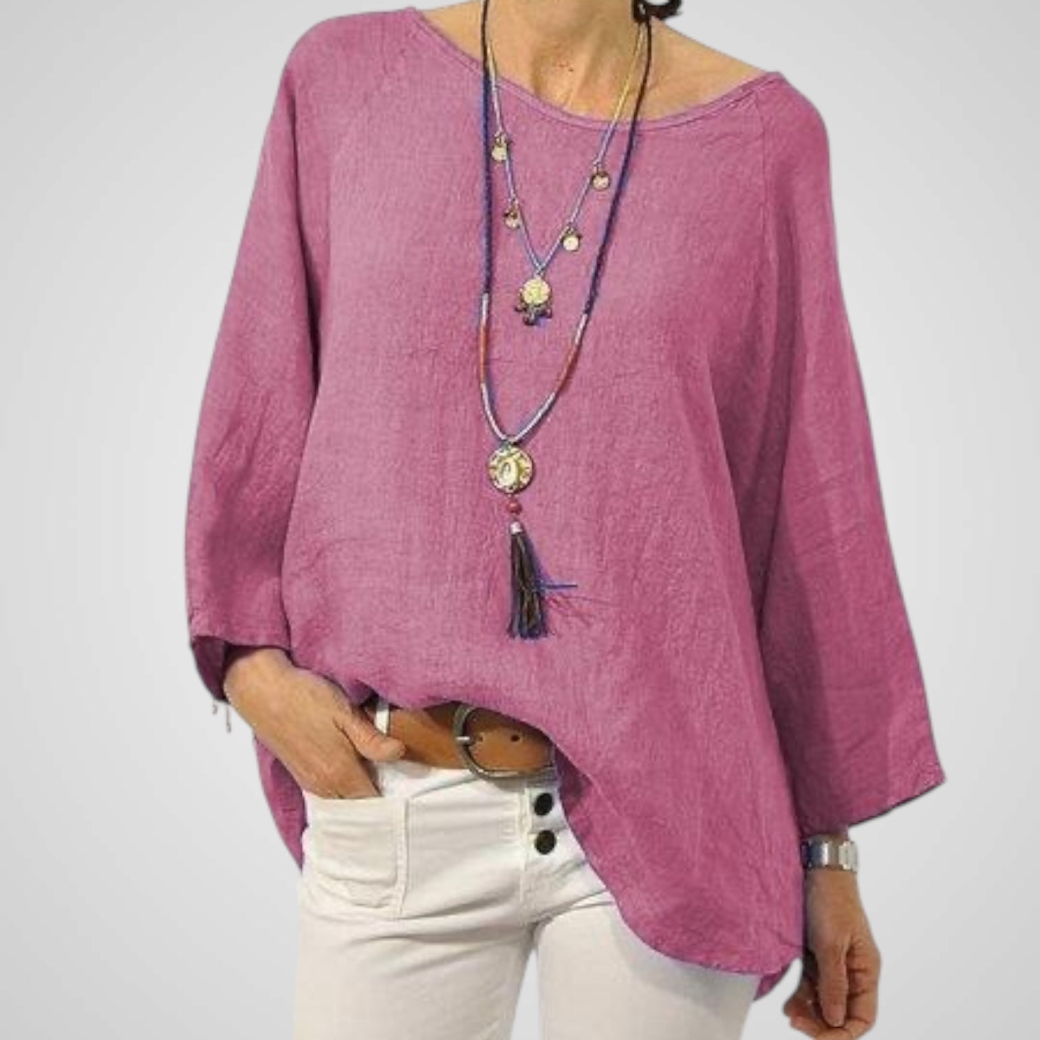 Άννα | Γυναικεία Μπλούζα – Μείγμα Βαμβακιού και Λινού & Άνετη Εφαρμογή