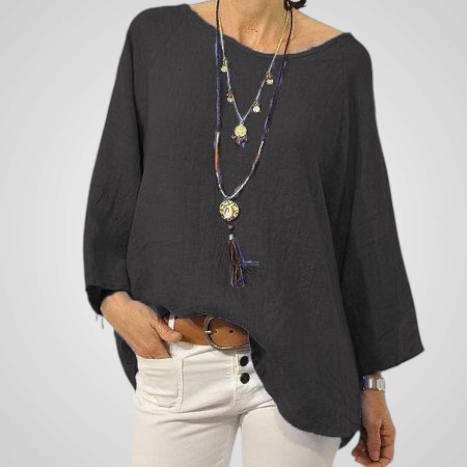 Άννα | Γυναικεία Μπλούζα – Μείγμα Βαμβακιού και Λινού & Άνετη Εφαρμογή