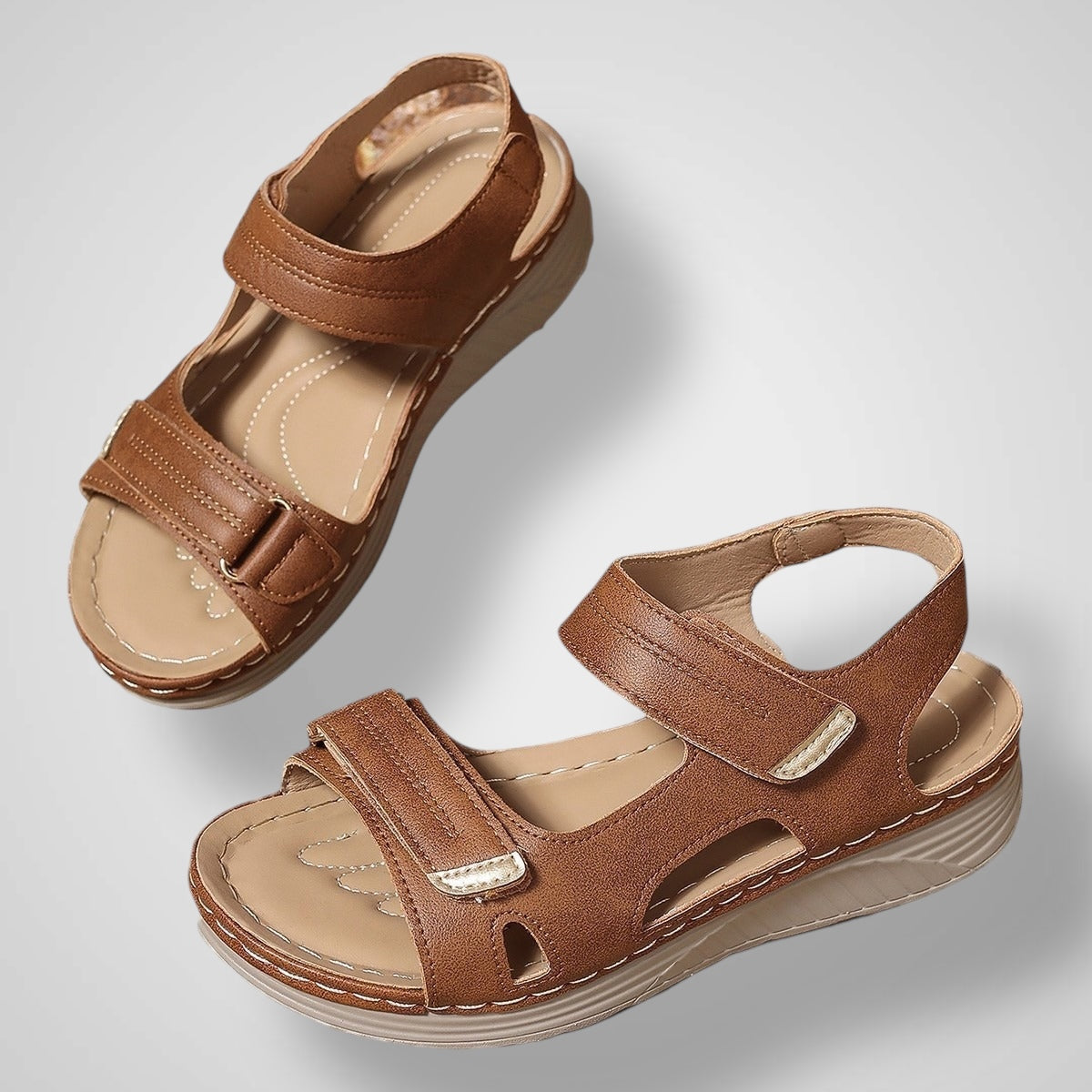 Fame - Ορθοπεδικά γυναικεία πλατφόρμα πέδιλα με λουράκι 