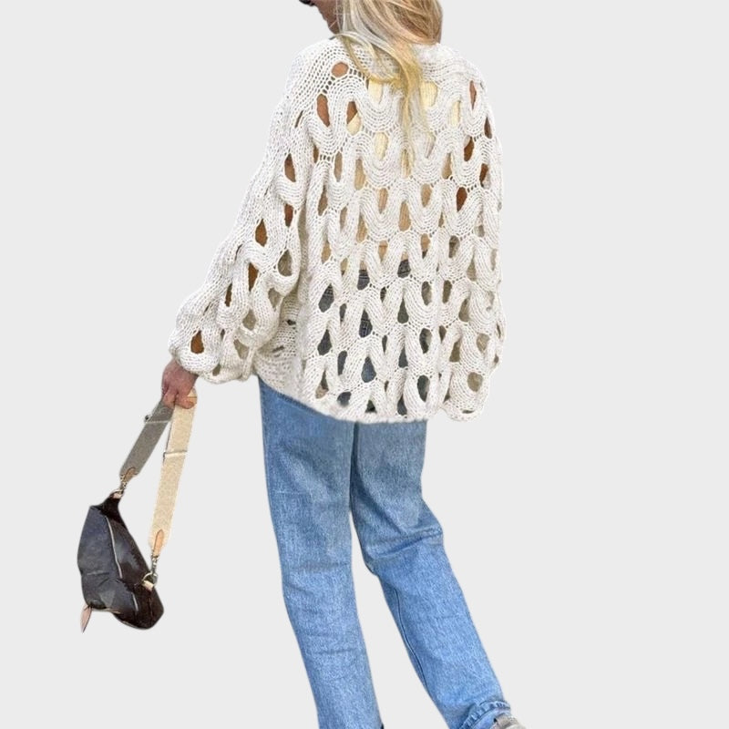Sophie Grace - Κομψό πλεκτό πουλόβερ ανοιχτής πλέξης