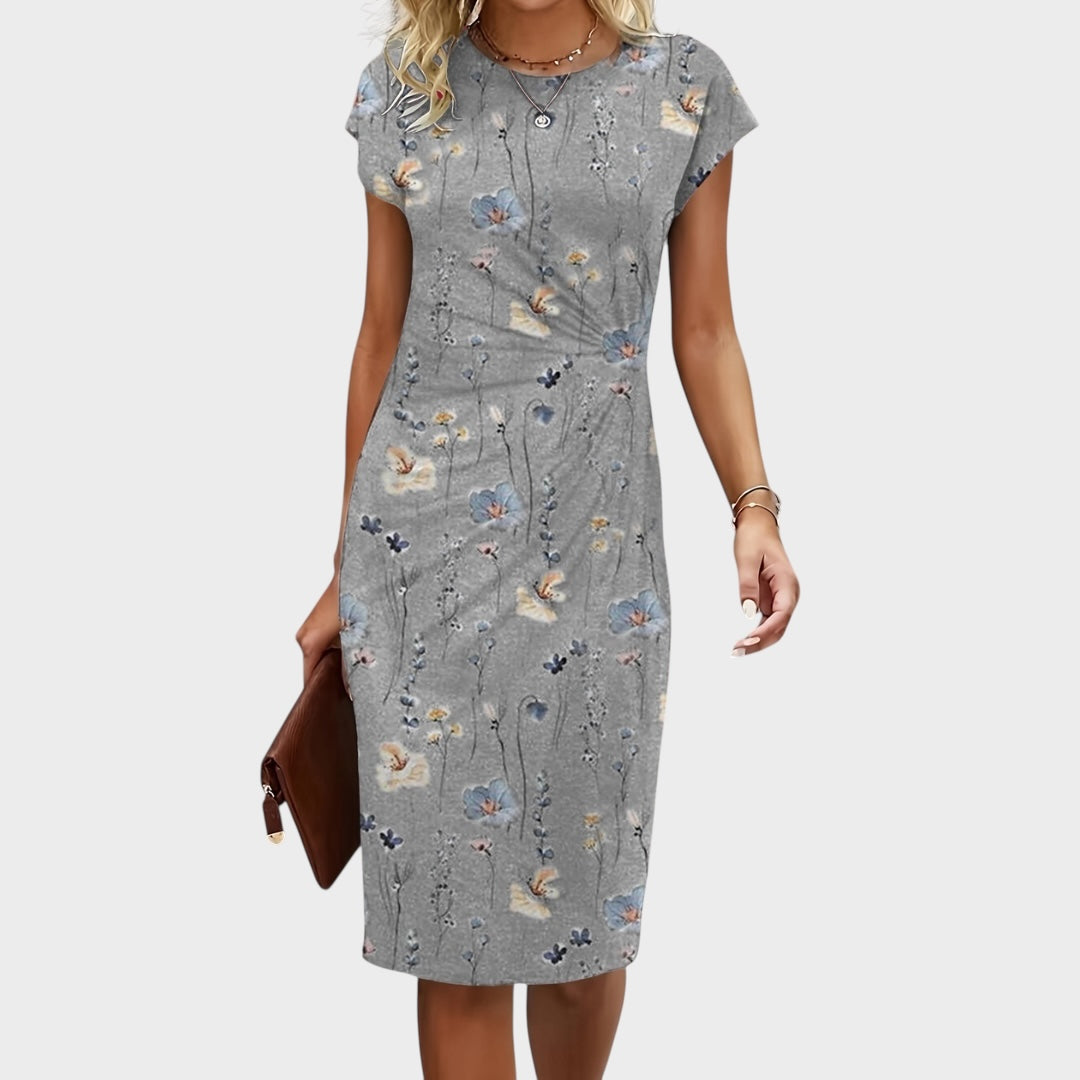 Madi | Κολακευτικό φόρεμα με σταυρωτό σχέδιο 