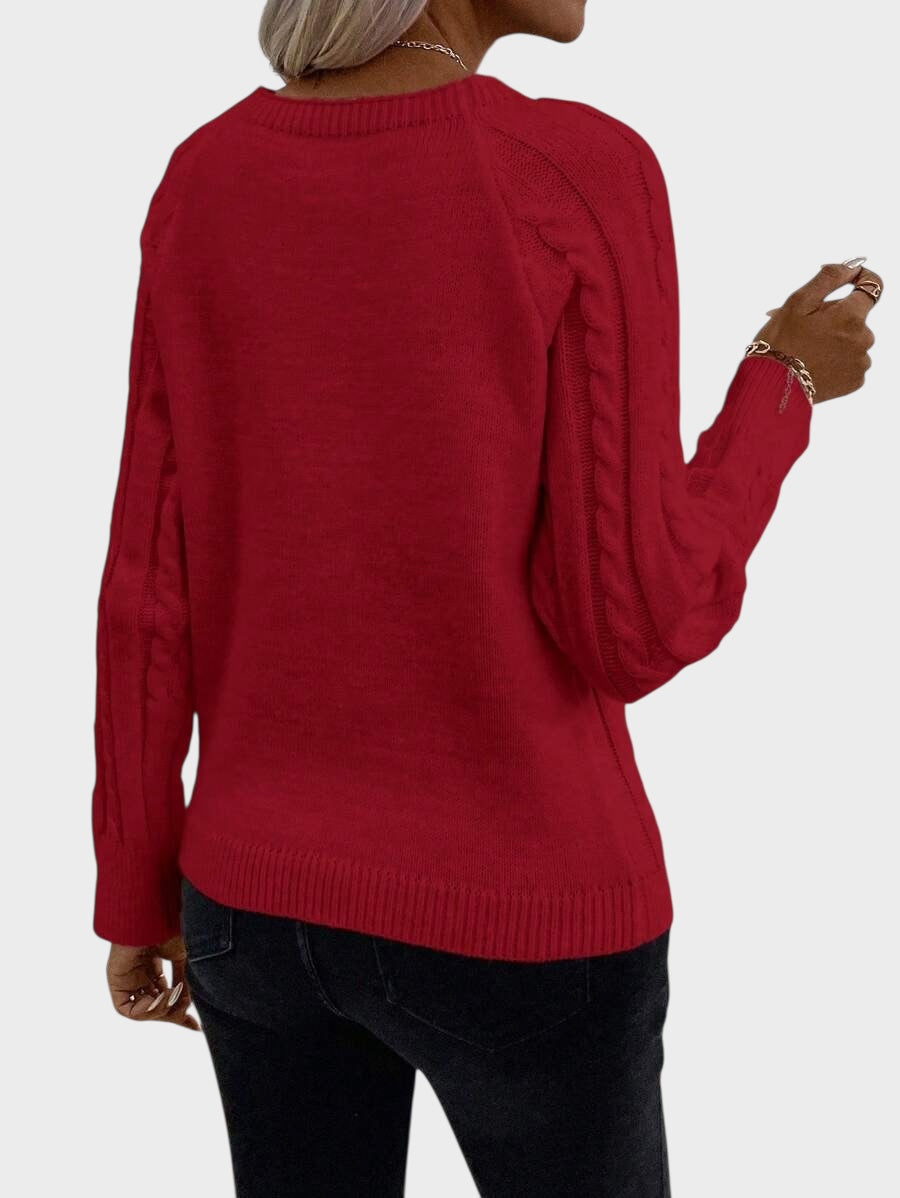 Clara – Πουλόβερ με Κουμπιά και Πλεκτή Ύφη 