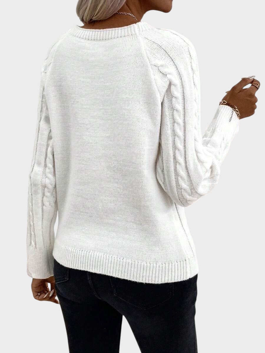 Clara – Πουλόβερ με Κουμπιά και Πλεκτή Ύφη 