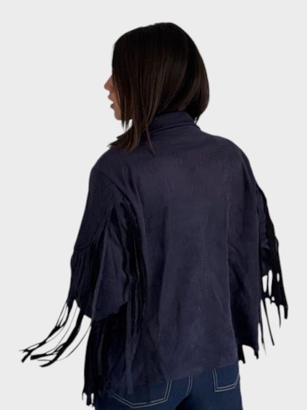 Eurika | Τζάκετ από σουέτ με φούντες