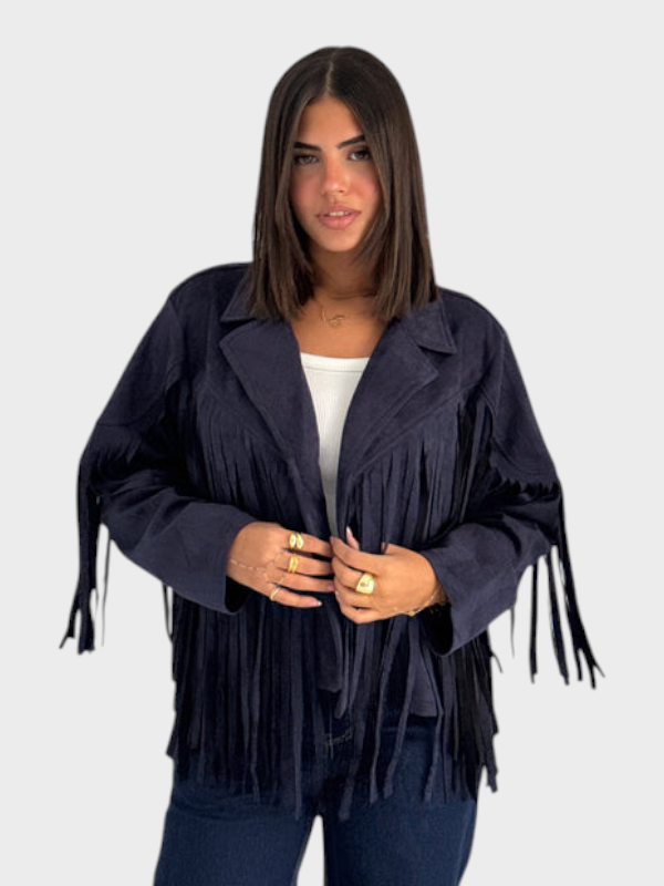 Eurika | Τζάκετ από σουέτ με φούντες