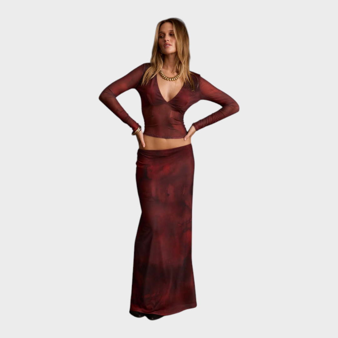 Zaria | Μπλούζα Mulberry Blur Mesh