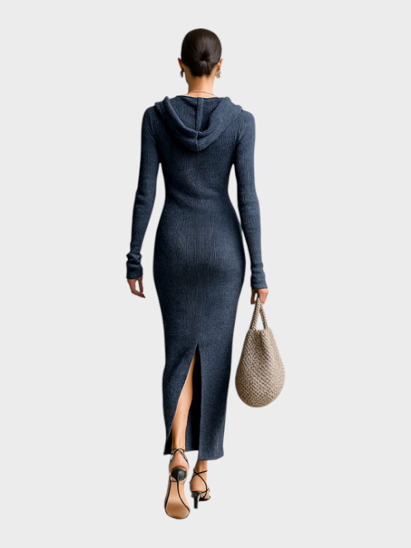 Akesha | Γυναικείο Μακρύ Φόρεμα Με Κουκούλα Slim-fit MDA1451H6Y