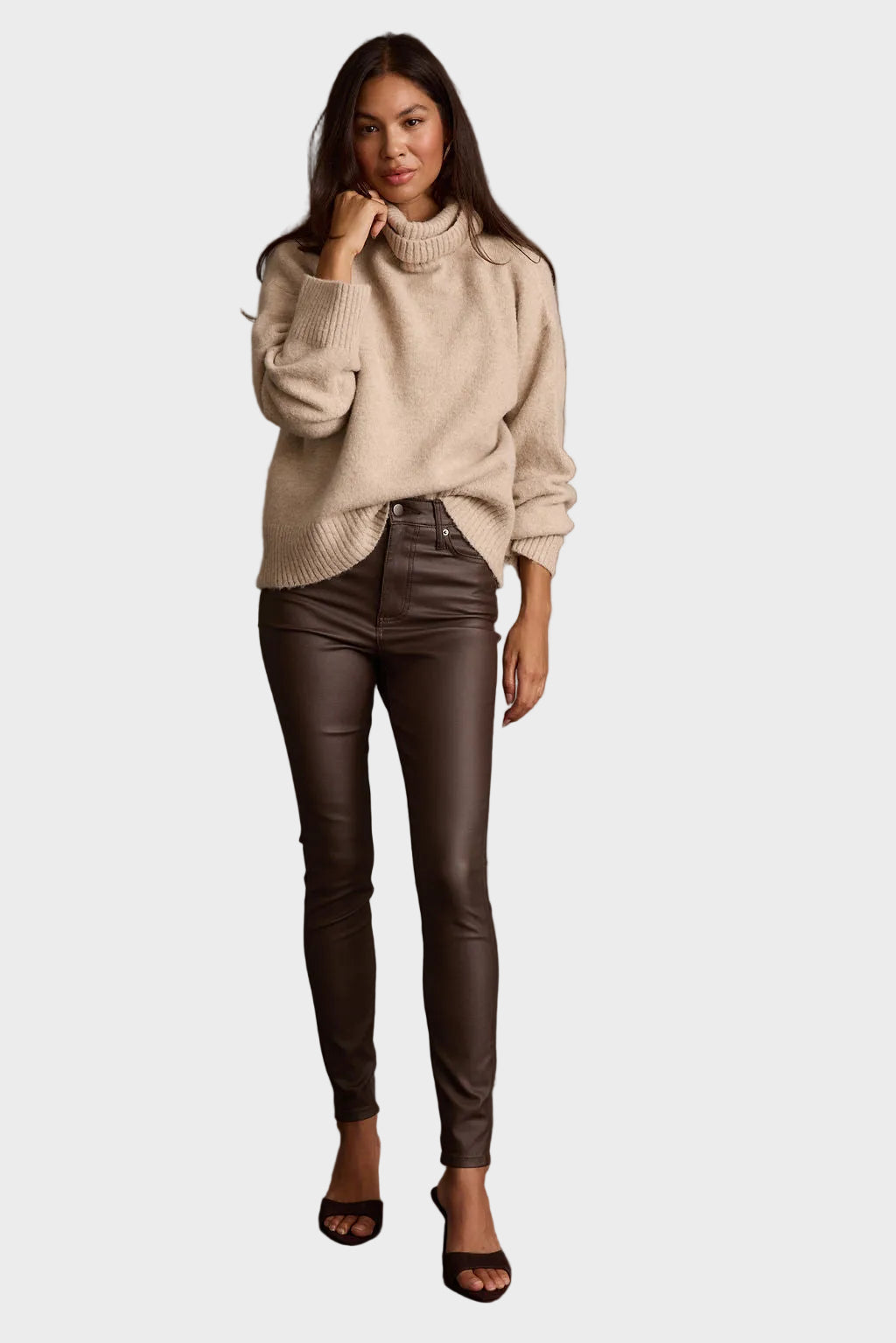 Alyssa | Πλεκτό Ζιβάγκο Oversized σε Απόχρωση Cedar Oatmeal