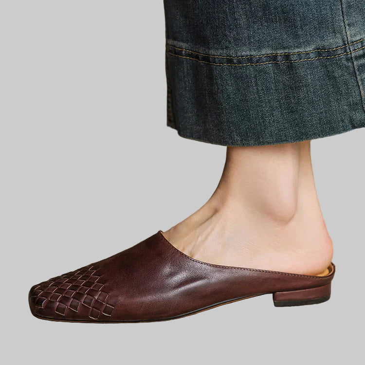 Μουλάρια Nuvella Δερμάτινα Τετράγωνα