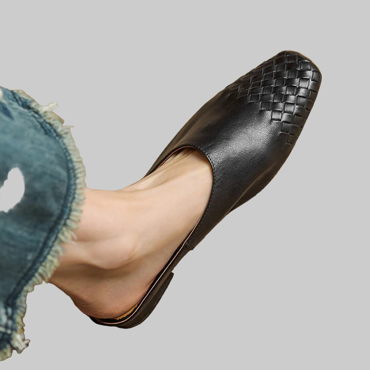 Μουλάρια Nuvella Δερμάτινα Τετράγωνα