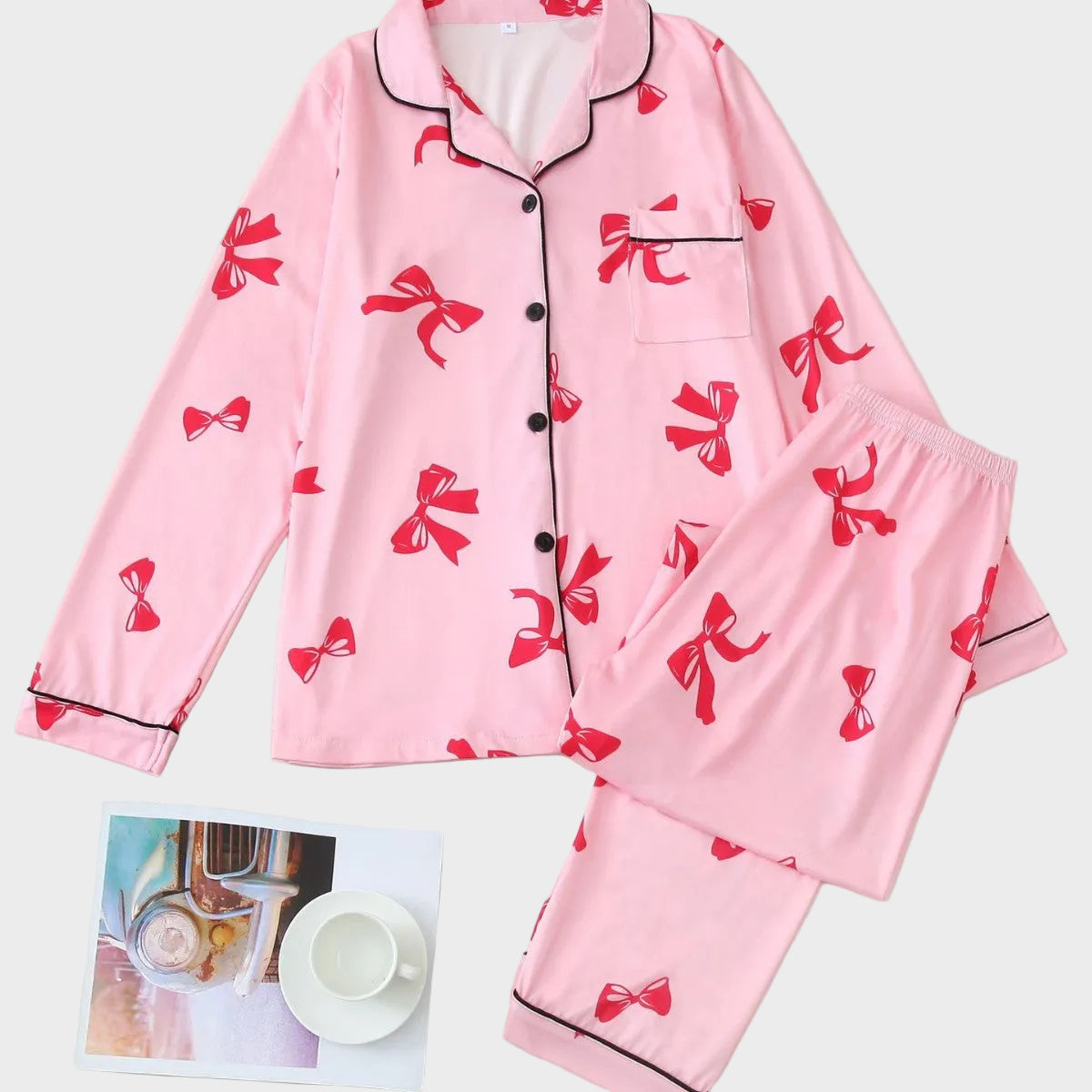 MERIDA™ - Άνετο Σετ Πυτζάμας με Μακρυμάνικη Μπλούζα