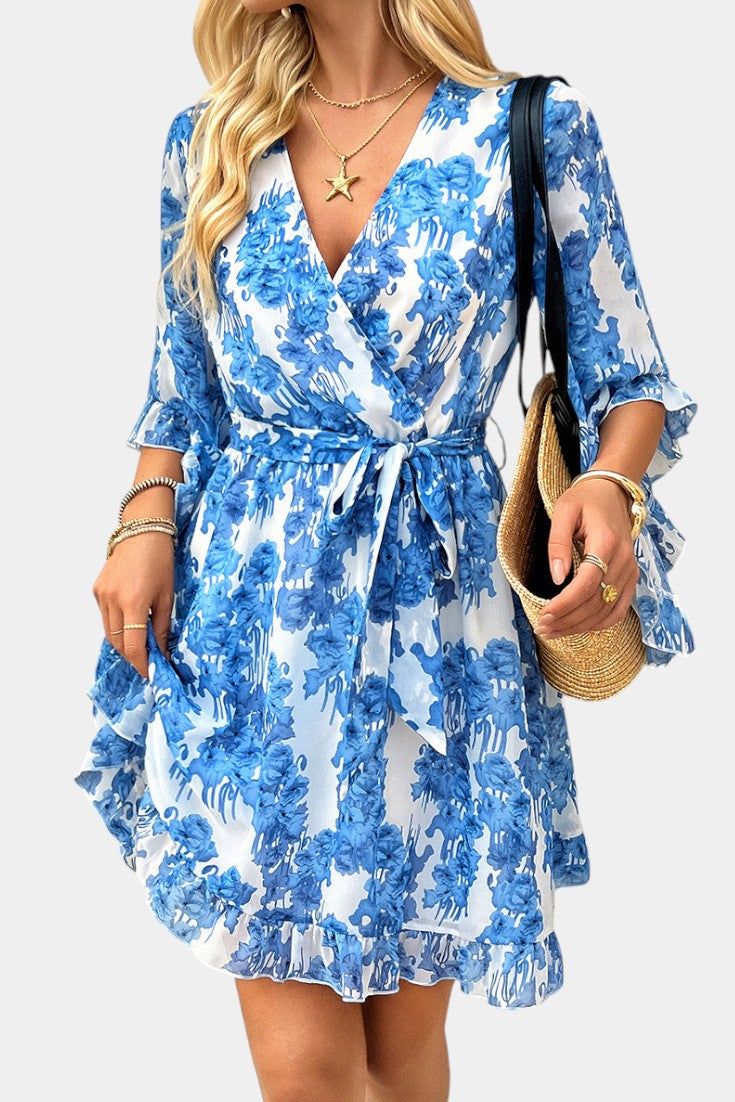 Besa Μίνι Λουλουδάτο Φόρεμα με Στάμπα