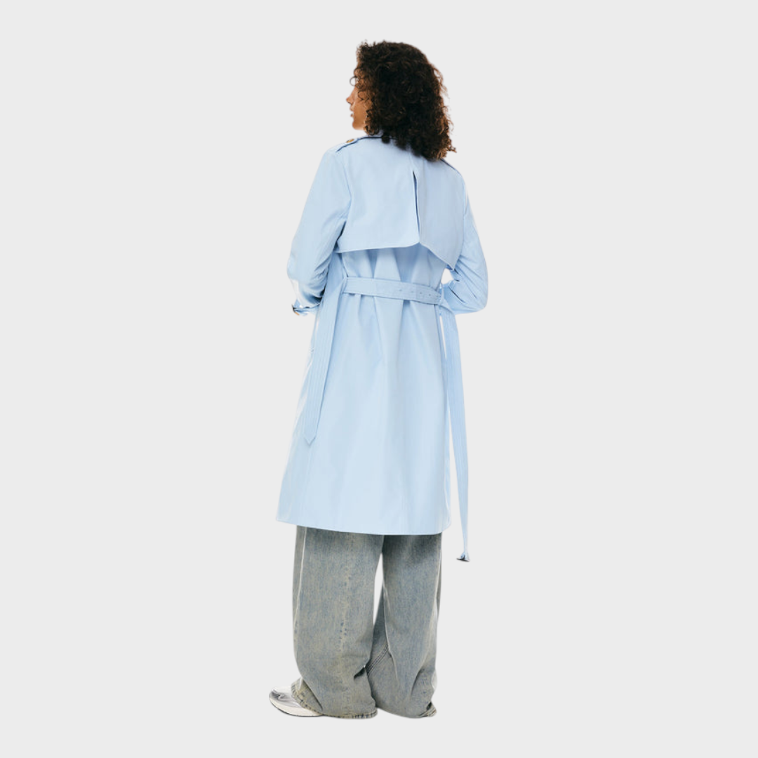 Skylar | Μακρύ Παλτό Hudson με Ζώνη και Διπλό Κούμπωμα 3/4