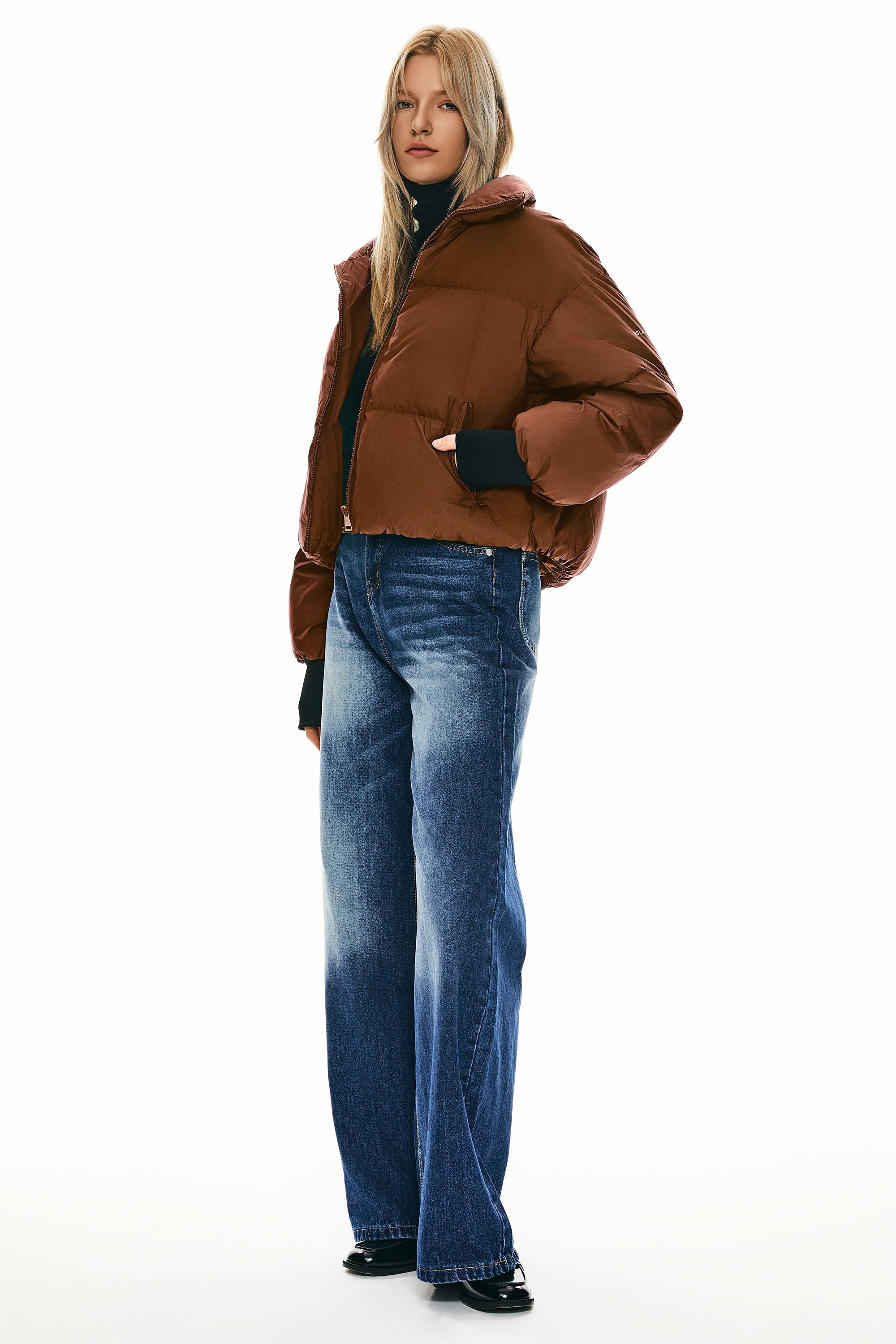 Dela | Κλασικό Κοντό Oversized Πουπουλένιο Παλτό