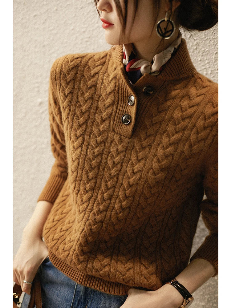 Liza | Πουλόβερ από Κασμίρ με Κουμπιά