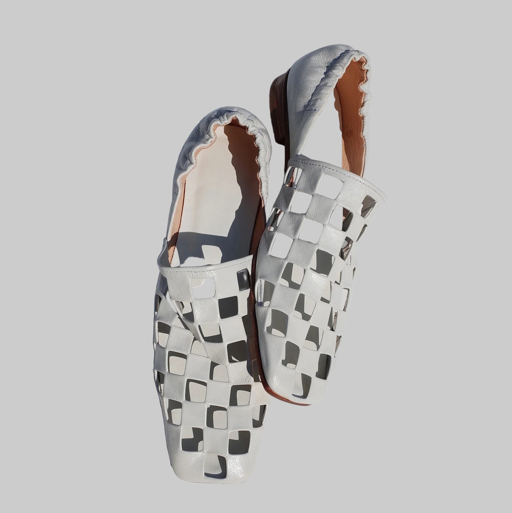 Angela- Καρό Ιταλικά Δερμάτινα Μοκασίνια