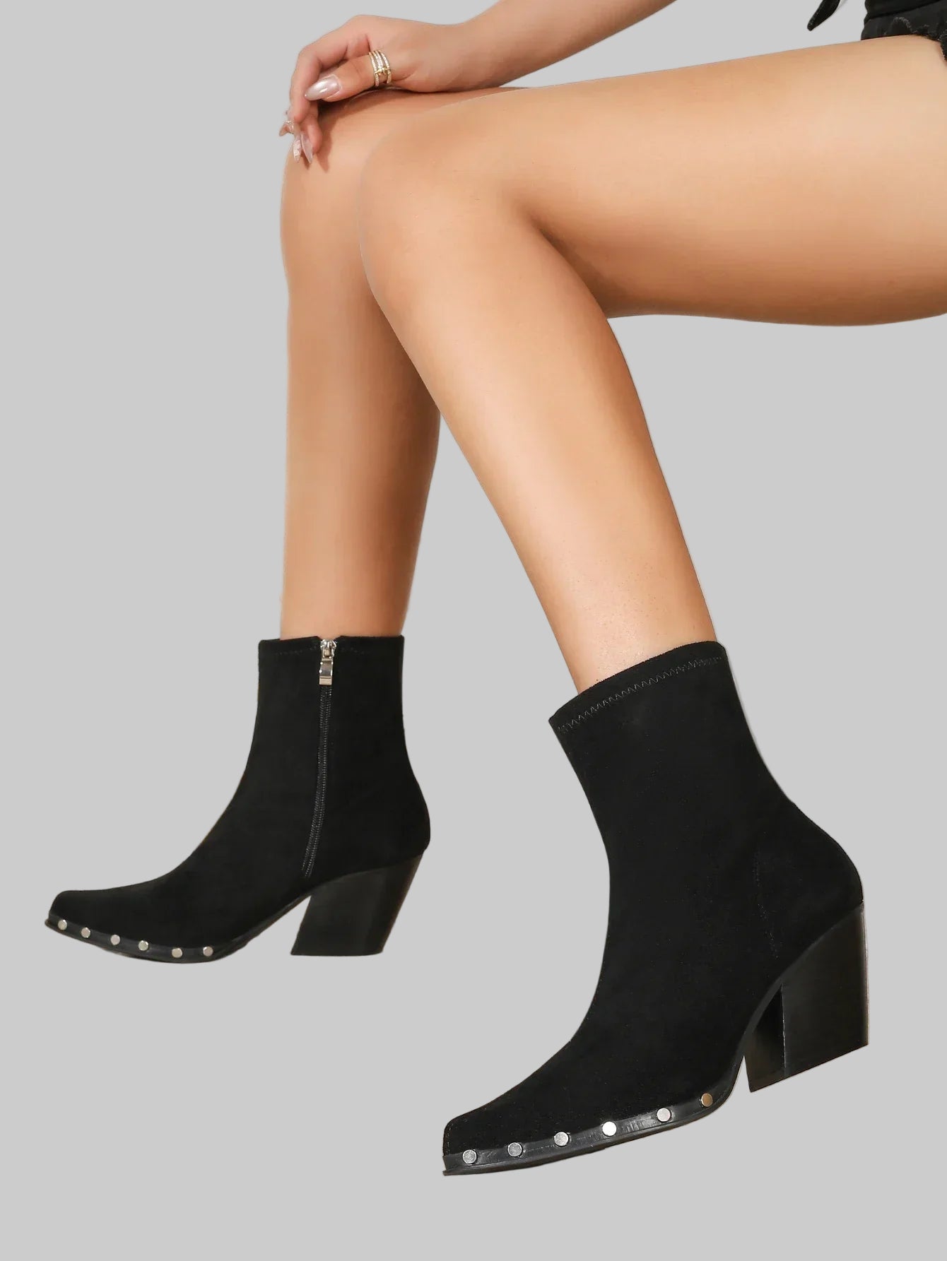 Μποτάκια Portia με Χοντρό Τακούνι