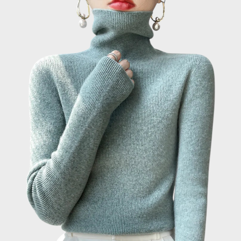 Auria | Μαλακό Ριχτό Μπλουζάκι με Υψηλό Λαιμό