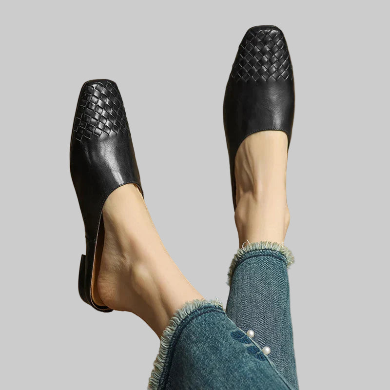 Μουλάρια Nuvella Δερμάτινα Τετράγωνα