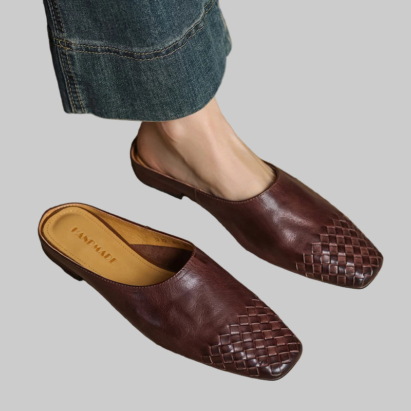 Μουλάρια Nuvella Δερμάτινα Τετράγωνα