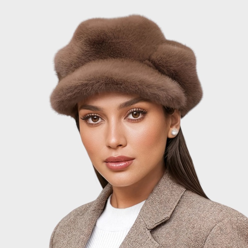 Hermine | Ροζαλία Γούνινο Καπέλο