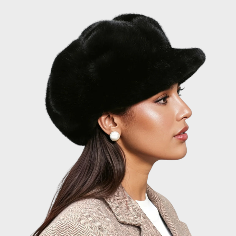 Hermine | Ροζαλία Γούνινο Καπέλο