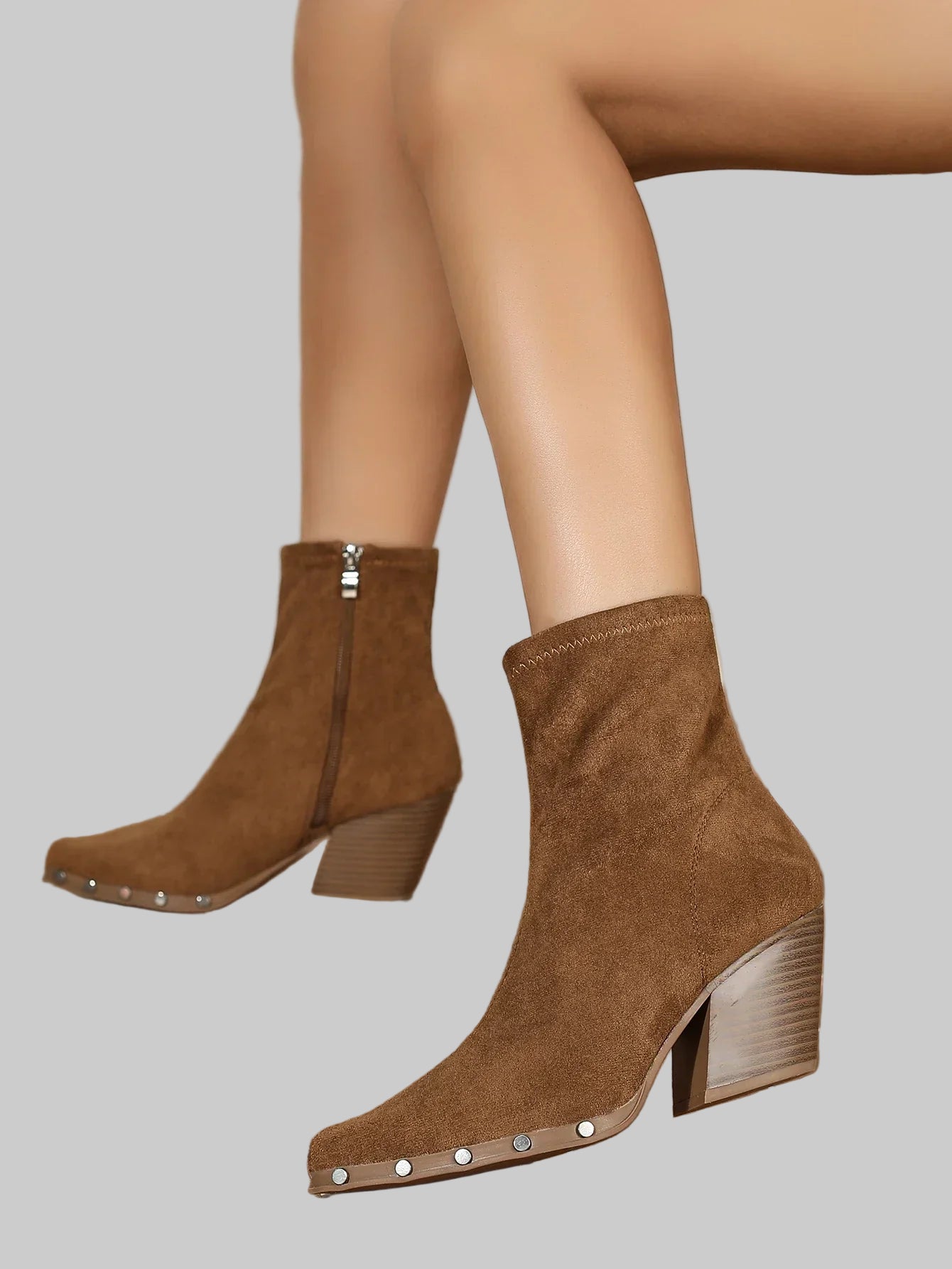 Μποτάκια Portia με Χοντρό Τακούνι