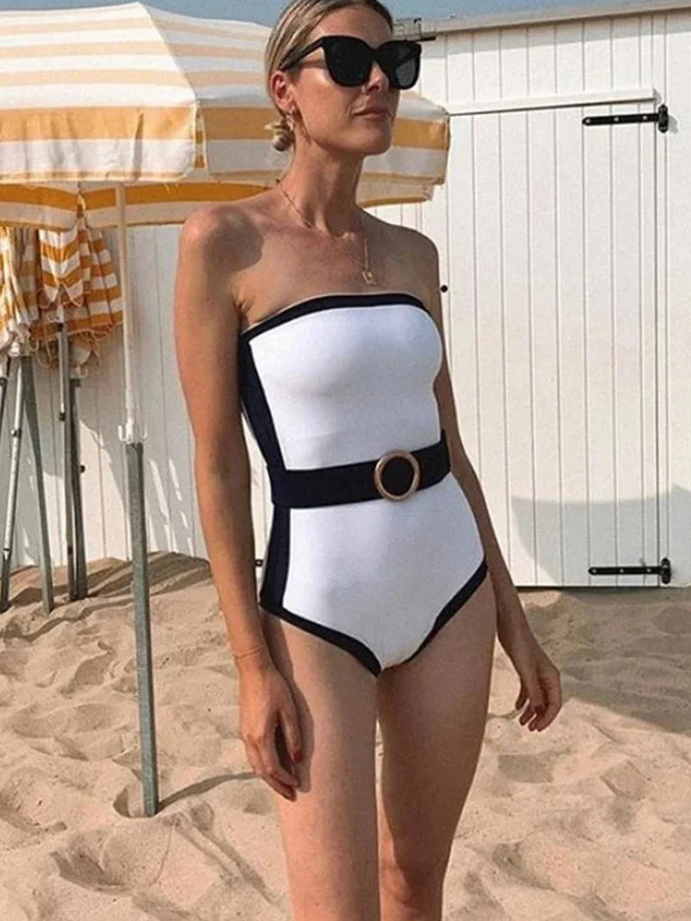 Γυναικείο Ολόσωμο Μαγιό «Capri» Δίχρωμο
