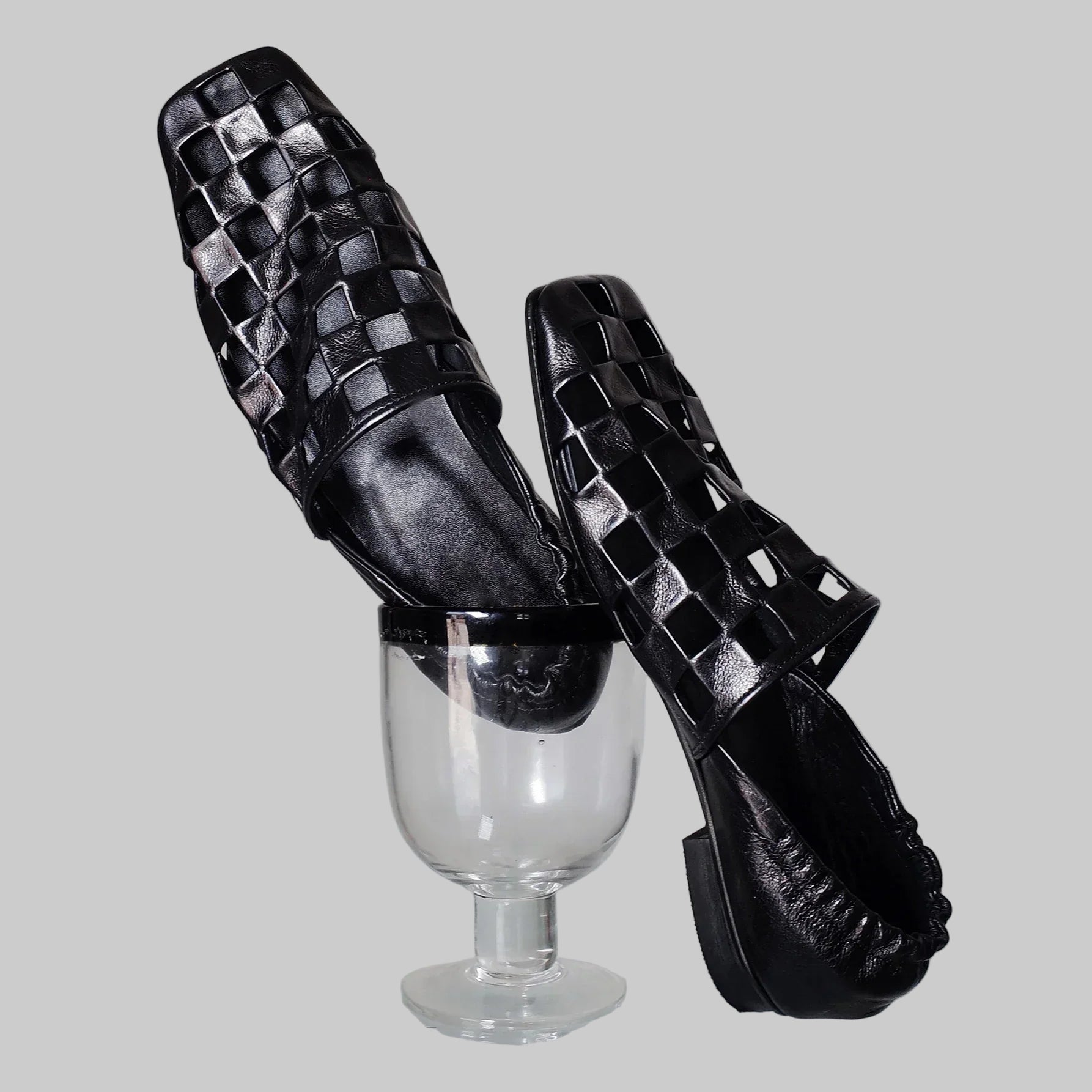 Angela- Καρό Ιταλικά Δερμάτινα Μοκασίνια