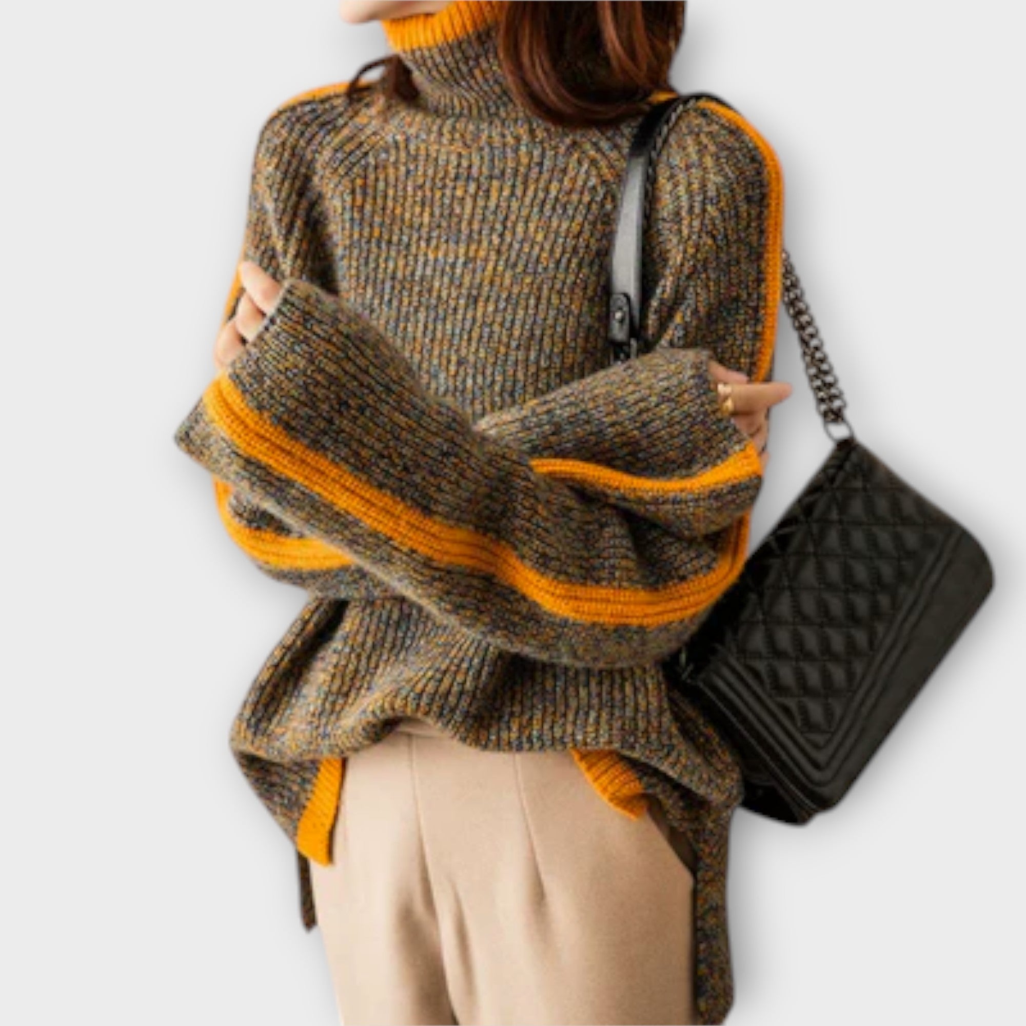 Breseis - Vintage ψηλός λαιμός πουλόβερ