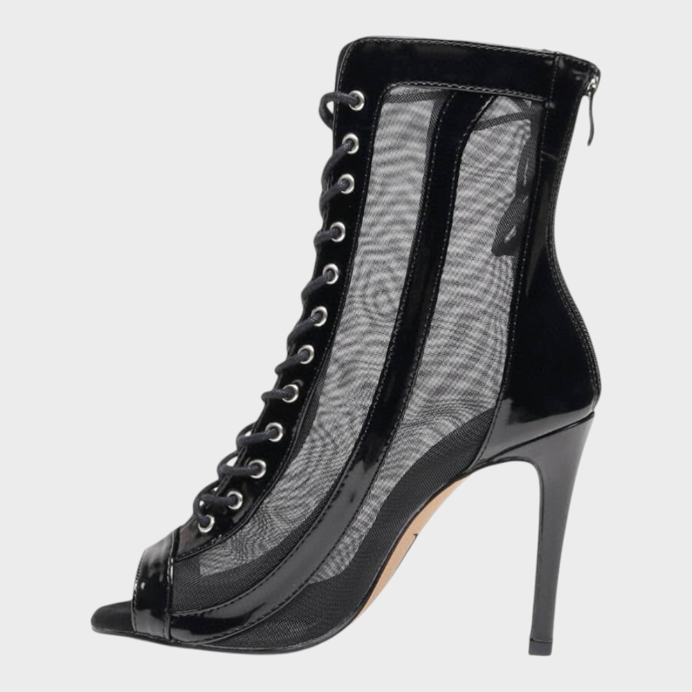 Agnes | Ανοιχτά παπούτσια με κορδόνια και πλέγμα