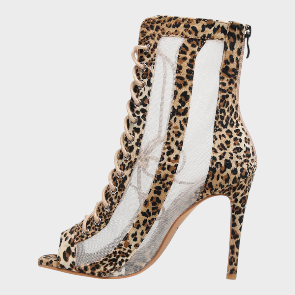 Agnes | Ανοιχτά παπούτσια με κορδόνια και πλέγμα