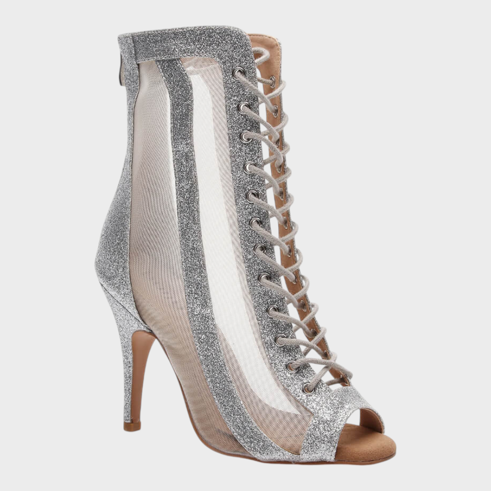 Agnes | Ανοιχτά παπούτσια με κορδόνια και πλέγμα