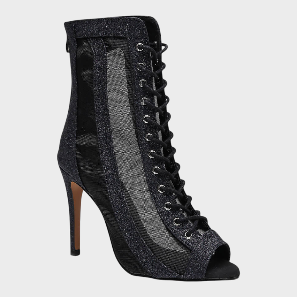 Agnes | Ανοιχτά παπούτσια με κορδόνια και πλέγμα