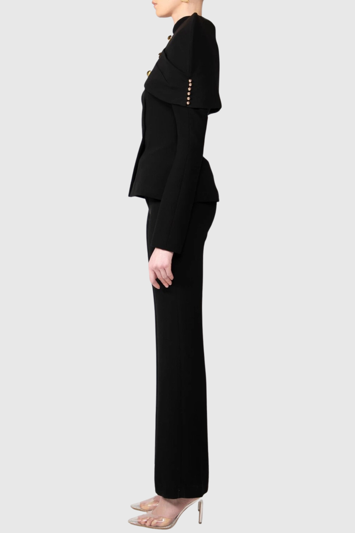 Suza Ruched Σακάκι Εσάρπα - Μαύρο