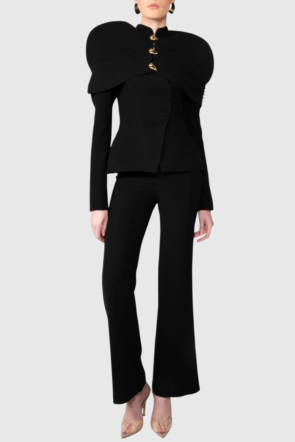 Suza Ruched Σακάκι Εσάρπα - Μαύρο