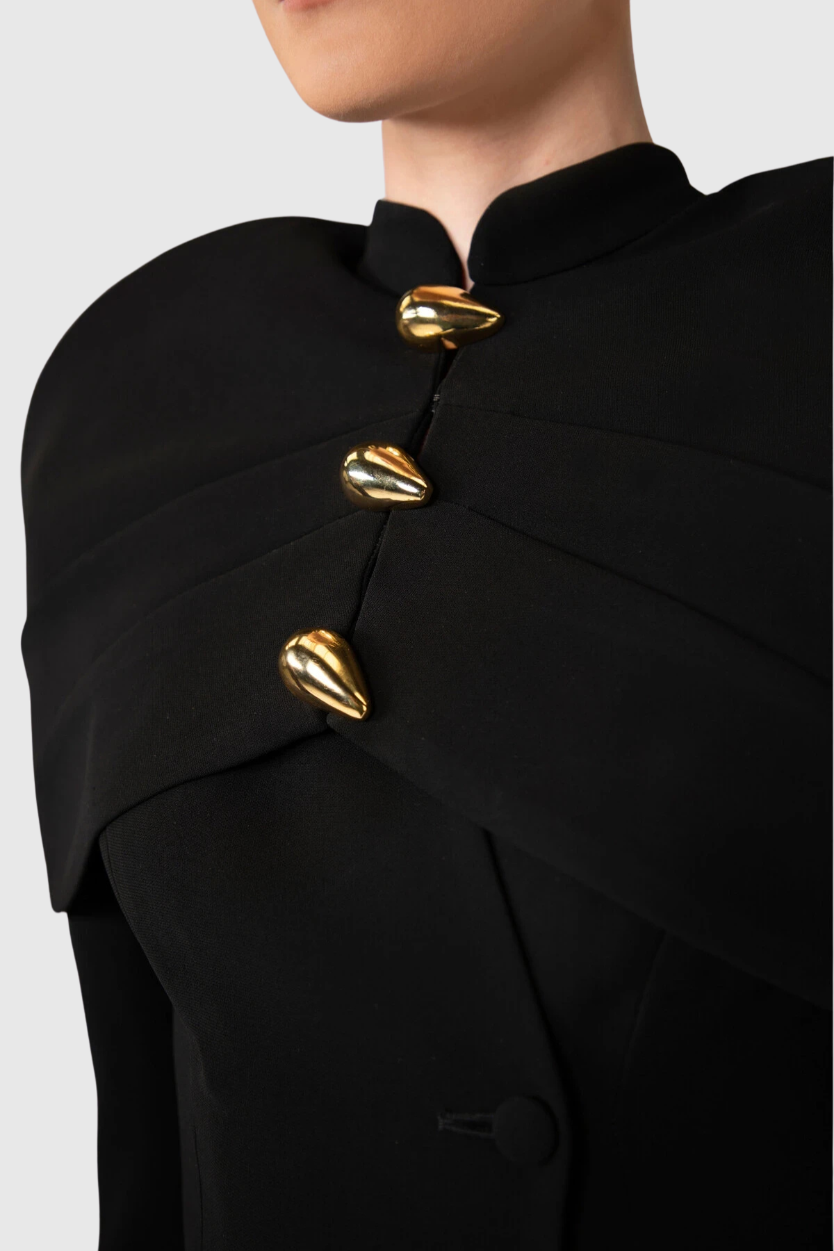 Suza Ruched Σακάκι Εσάρπα - Μαύρο